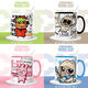 Hanoufei siam lipu bige dodong mignon dessin animé tasse de boisson d'anniversaire cadeau 2d en céramique [blanc] mk1591 tasse en céramique exquise [tasse + cuillère]