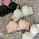Modal sexy lace underwear for women with small breasts gathered to make them look big without steel ring adjustment half cup pure desire bra set milk white suit 70A AB cup