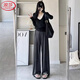 Langsha glutinous rice pants for women, spring and autumn 2025 new style, loose, straight, slim and drapey, high-waisted casual wide-leg pants