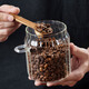 LeCali glass coffee powder sealed jar coffee bean storage jar portable food grade tea storage storage jar with spoon jar high borosilicate glass 800ml-with wooden spoon
