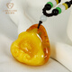Jiale amber beeswax pendant female beeswax carved elephant pendant natural amber authentic birthday gift one thing one certificate