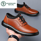 Woodpecker Herren 2025 Neue weiche Lederschuhe Geschäfte Casual Herren Lederschuhe mit einem Fuß Herrengeschäft Lederschuhe TY-882-Black 39
