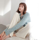 Sancai 2025 new winter style cream floral yarn sweater fragrant round neck sweater cardigan short sweater M