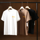 [Empfohlen von der zentralen Mutter] 100 Baumwolle 240g Farbe Einfacher runder Hals kurzärmeliges T-Shirt für Männer in Sommer-Mode und lässige C4BHB-XP5012 Black M 110Jin [Jin ist gleich 0,5 kg] -130jin [Jin gleich 0,5 kg]
