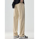
VANCL casual pants for men's spring and summer trendy ice silk straight loose draped wide-leg pants sports long pants 6623 white M [90-110Jin [Jin equals 0.5 kg]]