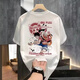 Jeep Spirit One Piece Anime Nika Luffy с коротким рукавом летние мужские и женские футболки Тренди Тренди Бренд Pure Cotton 220G Универсальный V1048 Black S