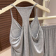 
2025 new modal beauty strap chest pad pajamas for women in summer thin sexy suspender shorts home clothing set X1429# dark gray 2XL