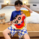 濮水方方夏季薄款棉男童睡衣短袖套装12岁男孩家居服 655【棉】 165 S码  建议140-150厘米  体重