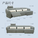 
Lezhibao LAZBOY fabric zero wall function sofa living room multi-person imperial concubine position Chenille sofa blue star 673 wave blue-3.23m large threesome left electric right shape