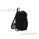 Versace Griechische Musterschnalle -Klappe Polyamid Rucksack Rucksack Herren Black Basic -Paket (Bag + Staubbeutel)