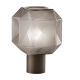 Luz de luz de noche de decoración Lámpara de escritorio de lujo Nordic Modern Simple Glass Sala de estar Lámpara de habitación Modelo de habitación M1047 Smoke Grey Botón grande Interruptor