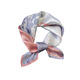 
Story Life Spring and Autumn Korean style thin style splicing tie-dye floral geometric silk mulberry silk scarf 53 small square scarf workplace women 14107-Coffee color 53*53cm