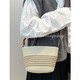 Super hot small bag for women spring and summer 2025 new versatile crossbody bag woven straw woven bag high-end beach bag black