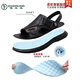 Woodpecker Head Couche Sandales Cows Sandals Men 2025 Été Nouveau British et coréen Version Outdoor Casual Outdoor Beach Shoes Men's Sandals AM9923 Black 38