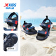 Xtep Children's Beach Shoes Summer Boys and Kids Velcro Easy to Put on and Take Off Soft, Comfortable, Breathable, Fashionable and Versatile Sandals Night Blue/Zhuangyuan Red 27