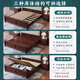 Nanzhu Nouveau lit en bois massif chinois Double 1,8 mètre lit de lit Maîtriseur Lit Soft Hood Full Full Food Dovetail Lit Board 9904 #