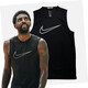 NBA VIBE-NIKE欧文速干专业篮球美式无袖训练跑步健身瑜伽热身出场服背心 耐克-黑色 M 耐克-M码 适合160CM 90斤以下