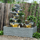 Tiantongtai Floor Rockery fließender Wasserfischteich Zirkulation Wasserfall Wasserfall Fengshui Rad Ornament im Innenhof Wohnzimmer Fortune -Dekoration Landschaft 5052+9039+5010
