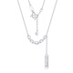 Chinese jewelry pt950 crushed ice platinum necklace plain chain versatile clavicle set chain birthday gift for girlfriend crushed ice fish scale set chain weighing about 7g