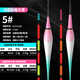 
Yiwei Ice Blue Powder Fish Float Electronic Float Crucian Carp Float High-Sensitive and Conspicuous Bold Fishing Luminous Bloat Color Change Model-No. 5
