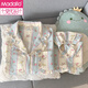 Pajamas modal pour les femmes en été 2025 Nouveau pantalon à manches courtes à trois pièces Cotton Coton à trois pièces Coton Coton 5155 [Shorts] XL [120-140Jin [Jin est égal à 0,5 kg], assurance maritime]