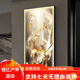 Chengzai Fugui Elk Wohnzimmer Dekoration Malerei Leicht Luxusatmosphärische LED-Leuchten direkt gegenüber der Tür Wandmalerei Malway Flur Hängende Malerei T12859 50*100 (vorgeschlagen 0,7-0,8 Meter Wand 5