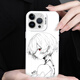 BOMENGJI 2D-Leitungsmuster Mobiltelefon Hülle Apple 16 Huawei Pura70Saber Periphere iPhone 15Promax OnePlus 1 GuU9272 Violet-Moonlight Silberkontrastfarbe iPhone 16