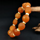 Amber style, one thing, one picture, one certificate, natural beeswax bracelet for men and women, original leather sea drift material, raw amber stone with skin, 15.52g, size about 11*13mm