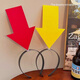 Mengkeduo Arrow Headband Concert Support Headband Couple Bestie Selfie Props to Prevent Getting Lost Funny Eye-catching Headband Arrow Headband 2 Pack Red + Yellow