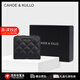 CAHOE KULLO official cowhide wallet women's short 2025 new clutch bag women's card bag multi-functional coin purse wallet black-CK women's bag birthday gift for girlfriend