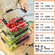 Topología Pet Fresh Preservation Box Box Capacidad REFRIGER Box de almacenamiento Rectangular Kimchi Fresh LB Transparente Transparente 169362*255*13587/