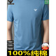 Qi Armania men's short-sleeved T-shirt pure cotton men's clothing 2024 new high-end cotton half-sleeved shirt 1518 white high-end 100 pure cotton T-shirt M [Suggested 100-115Jin [Jin equals 0.5 kg]]