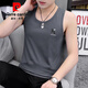 Pier Cardin Men's Gile in Summer Wear Cotton Men's Vêtements 2025 Nouveau T-shirt sans manches sportif pour les jeunes de style mince pour les hommes M9793 Green 3XL [Suggestions: 145 à 160 Jin [Jin est égal à 0,5 kg]]]