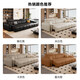 Pinyuejun and sofa Lawrence electric multi-function sofa Italian-style living room direct cowhide intelligent voice telescopic sofa bed 2.15-meter double electric position newly upgraded space sitting feeling Half-leather wireless version Contact surface leather + wireless remote control