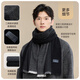 JIUMU pure wool scarf for men autumn and winter warm scarf for boys to give to father Christmas birthday gift gift box