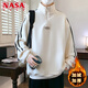 
NASA XVVX plus velvet thickened sweatshirt for boys 13 junior high school students half high neck base shirt 15-year-old teenagers autumn and winter clothes R683 dark gray (single sweatshirt) Thickened fleece XL 120-135Jin [Jin equals 0.5 kg]