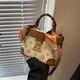 Kangaroo kleine Tasche Frauen 2025 Neue europäische und amerikanische Mode vielseitige Temperament Frauen lässig Nische Box Tasche One-Shoulder Crossbody Bag Beige White