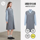 
Fisher's maternity dress 2025 new spring and autumn maternity shirt top fake two-piece suit large-size autumn dress light gray maternity skirt XL [145-165Jin [Jin equals 0.5 kg] suitable for wearing]