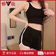 
Yalu with breast pad summer pajamas for women's suspenders Modal 2025 new sexy sports vest home suit wear 12035 dark gray [breastless pad] XL [suggested weight 110-125]