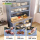 Autres étagères de cuisine Épaissines bords de salle à manger à poussière de rangement étanche à plancher multicouche four à micro-ondes four à rangement multifonction de rangement armoire à crochet cage à 5 couches à 5 couches-longueur 200 * largeur 42 * hauteur 15843