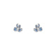 Meliades glue blue small fresh iris flower earrings for women s999 sterling silver Korean style fashionable zircon ear wire tassel earrings iris flower earrings_light blue S999 pure silver S999 sterling silver