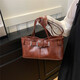 Spring and summer retro versatile new shoulder bag fashionable work commuting fashion bag casual versatile niche shoulder red brown