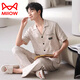 
Catman (MiiOW) can be used for men's summer thin cotton short-sleeved trousers thin summer can be used for home clothing suit F-9859 L