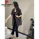 Pier Cardin 2025 Sommer koreanischer Stil modische und modische gedruckte altersreduzierende Anzugjacke für Frauen loser und schlanker koreanischer vielseitiger Anzug Trend 6191# Bildfarbe M Empfohlen 80-100jin [Jin gleich 0,5 kg]