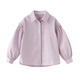 DAVE&BELLA new spring pure cotton girls' shirts, medium and large children's long-sleeved shirts, stylish children's tops, little girls' clothes, gray purple, in stock, 140 cm (recommended height 130-140cm)