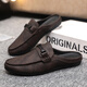 Woodpecker Summer Leather Chaussures pour hommes respirant des chaures paresseux décontractés à la mode des mocassins de haricot d'un pied pour hommes yl-d898 marron 39