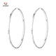 Aido Diamond pt950 platinum large earrings for women, platinum earrings, earrings, earrings, earrings, elegant earrings, small size, a pair of 4.9-5.1 grams (outer diameter is about 4.0cm)