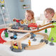 Hape Train Track Building Block Set Wooden Children's Baby Boy Electric Car Head Model Toy New City Train-Including Electric Train Head