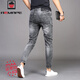 Aemape Apple Summer Cropped Jeans Men's Slim Feet 5 New Smoke Grey Casual Stretch Men's Pantal's mince 1049 Pantalon recadré Gray Thin 32 2ft 5140-150Jin [Jin est égal à 0,5 kg]