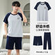 Hengyuanxiang Pyjamas Herren Sommer Purer Baumwollanzug Dünne Shorts Shorts Zwei-teilige Sommer-Baumwoll-Löser-Heimkleidung HD9928 Kurzärärmig-Shorts Anzug Herren N L 100-125jin [Jin gleich 0,5 kg]